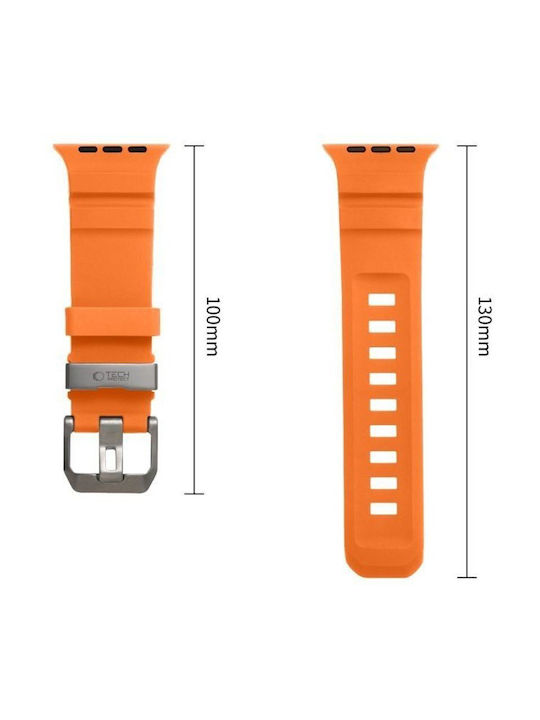 Tech-Protect Orange Silicone Strap (Apple Watch 8 / 9 / 10 / 11 / 12 / SE / Ultra)