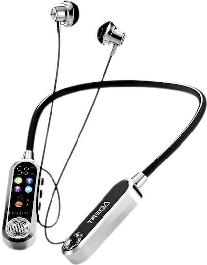Treqa BT-82 In-ear Bluetooth Handsfree Ακουστικά Ασημί