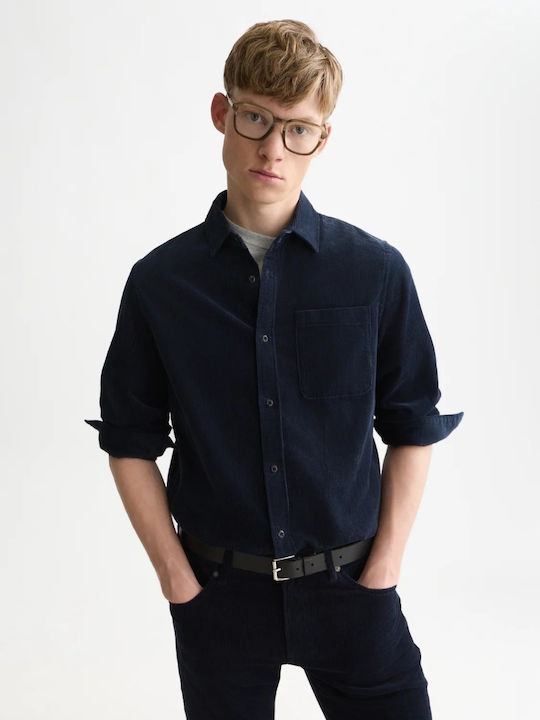 Long Sleeve Dark Blue Shirt