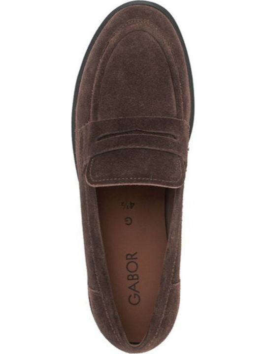 Leather Women's Loafers in Brown