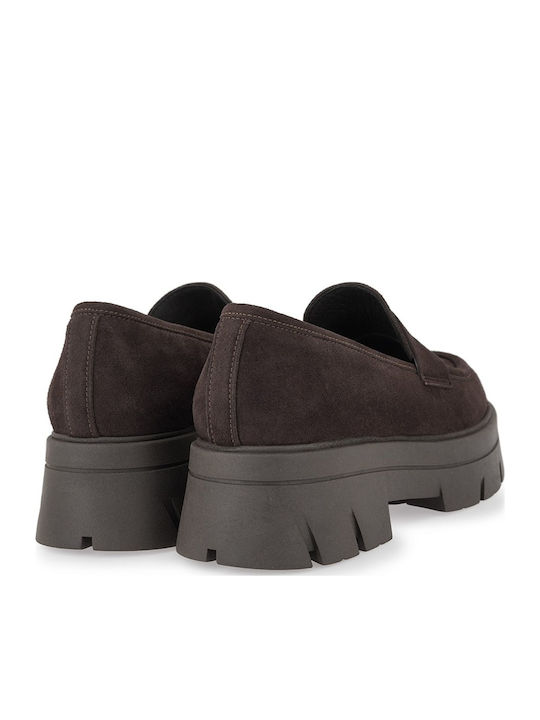 Leather Women's Loafers in Brown