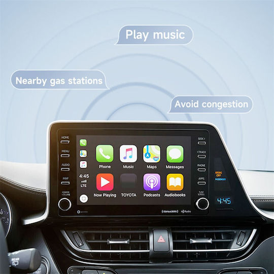 Cutie Carplay Android pentru Mașină Adaptor Auto de la Cablu la Wireless Negru