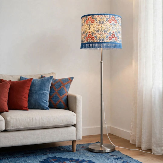Oxygen Blue Carnation Floor Lamp H165xL20cm with E27 Bulb Socket