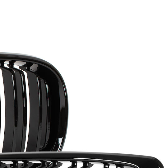 Bmw 3 E46 Fl 01-15 Sedan Wagon Grille Between Headlights Kidneys Left + Right Set Black Glossy Double Bar