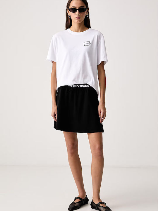 Τζιν Ψηλόμεση Mini Φούστα Κλος Black