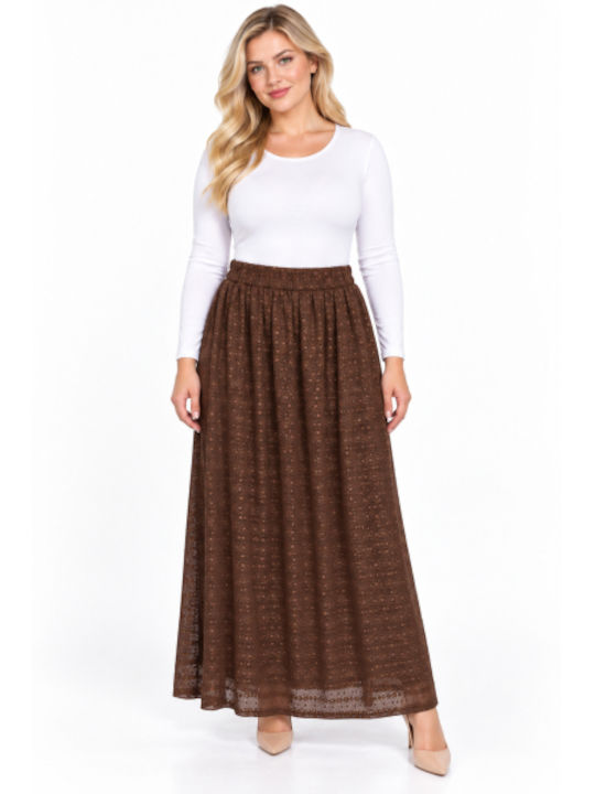 Maxi Skirt Brown WH-17769-27SK-Brown
