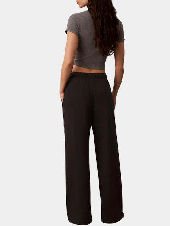 Pantaloni de Trening Evazați cu Talie Înaltă Negri