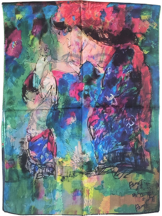 Gift-Me Multicoloured Women's Silk Scarf