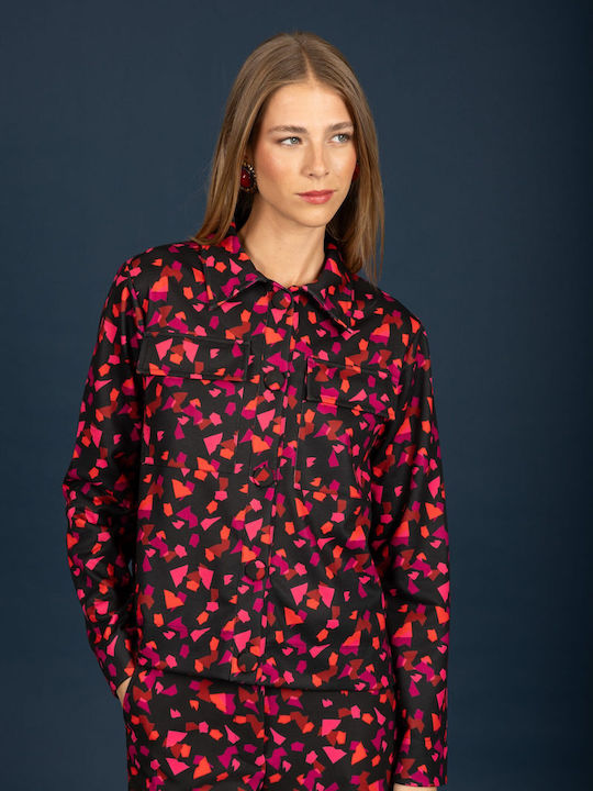 Long Sleeve Women's Shirt Black 132-71558-Black (22A)