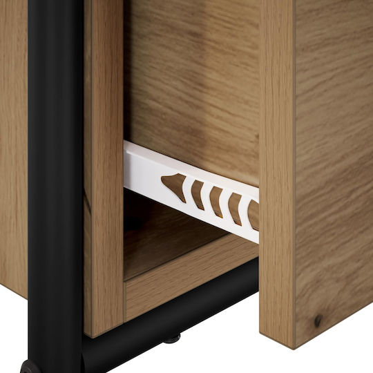 Console Table in Wood & Metal Brown L90xW33xH80.5 cm Console Table in Wood & Metal Brown L90xW33xH80.5 cm