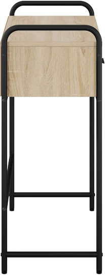 Console Table in Sonoma Oak Wood & Metal L90xW33xH80.5 cm