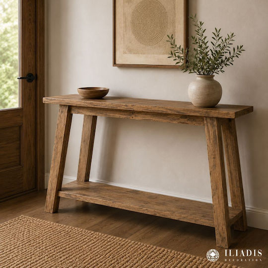 Consolă din Lemn Masiv Natural L140xL35xÎ85cm. Consolă din Lemn Masiv Natural L140xL35xÎ85cm.
