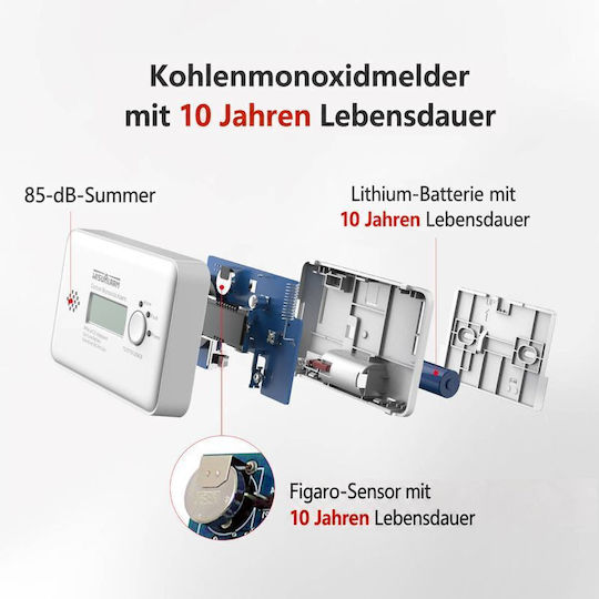 Wisualarm 24-Zonen-Kohlenmonoxid-Detektor CO