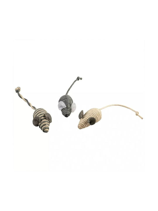 Duvo+ Cotton Mouse Cat Toys 3-piece Assorted Colors