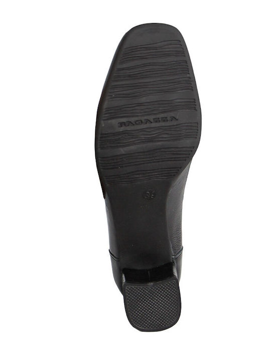 Damen Leder Ballerinas Schwarz
