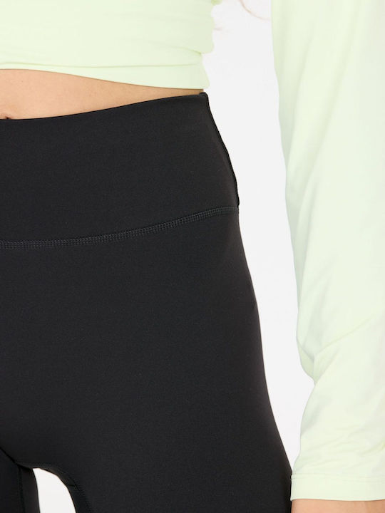 Trainingsleggings für Damen Lang Formend Black