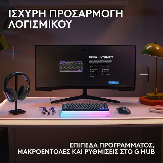 Logitech G512 X 75 Gaming Mechanical Keyboard 75% with RGB Lighting (English US)