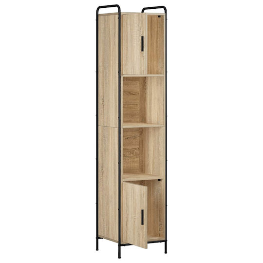 vidaXL Ντουλάπι Στήλη Μπάνιου Τοίχου Μ46xΒ36xΥ181cm Sonoma