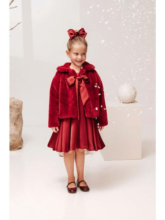 Baby Bloom Haină de exterior Roșie pentru Botez