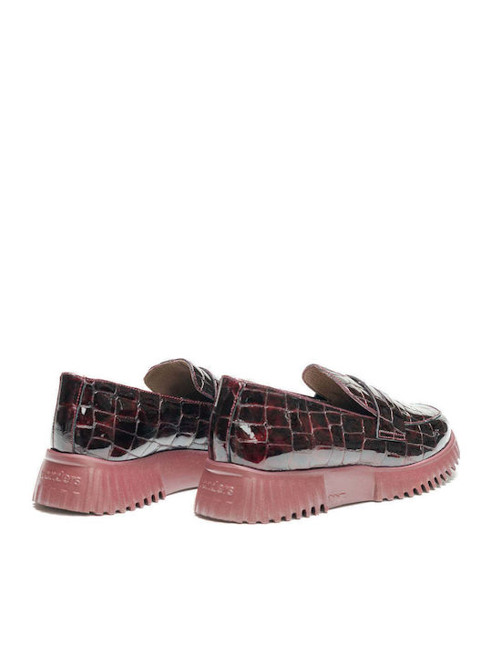 Γυναικεία Μοκασίνια Croco Burgundy
