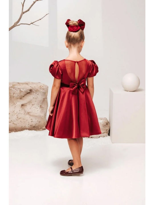 Baby Bloom Κόκκινο Φόρεμα Βάπτισης