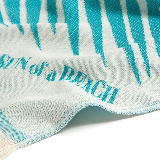 Sun of a Beach Памучна Плажна Кърпа Feather 160x90 см