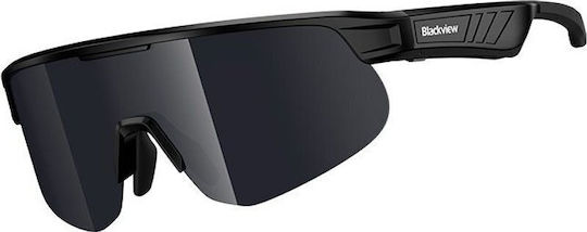 BlackView Fahrradbrille mit schwarzem Rahmen und dunklen Gläsern