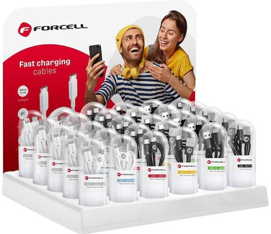 Forcell C293 USB 3.0 Kabel USB-C männlich - USB-C 48W Schwarzes 1m FOCB-152283