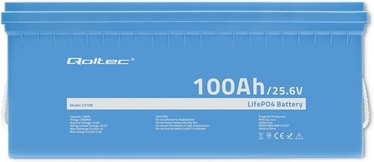 Qoltec Батерия UPS с Капацитет 100Ах и Напрежение 25.6V 53708 1бр