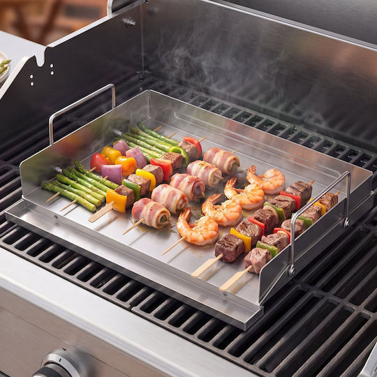 Vevor Grill Plate with Smooth Stainless Steel Surface 46cm x 41cm