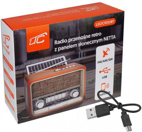 AM 104893 Retro Φορητό Ραδιόφωνο Επαναφορτιζόμενο με USB