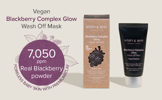 Mary & May Blackberry Complex Glow Wash Off Gesichts- & Augenmaske 30gr