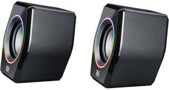 Defender Solar 9 Ηχεία Υπολογιστή 2.0 με RGB Φωτισμό και Ισχύ 10W Μαύρα