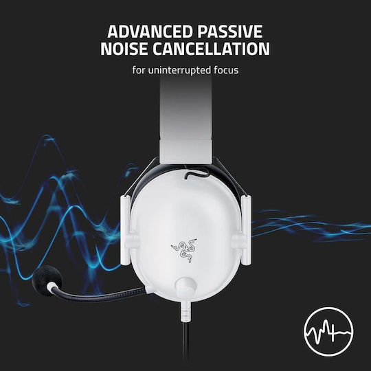Razer Blackshark V2 X Over Ear Gaming Headset with 2.5mm / USB White
