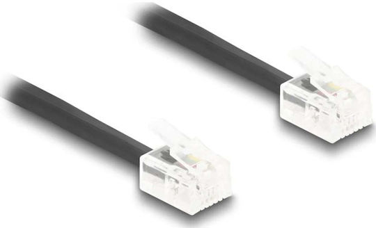 DeLock Spirale Telefonkabel RJ11 6P4C 2m Schwarz (90202)