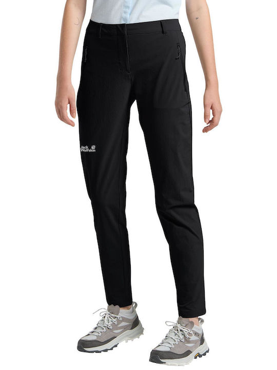 Jack Wolfskin Pantaloni Lungi de Drumeție pentru Femei Negri