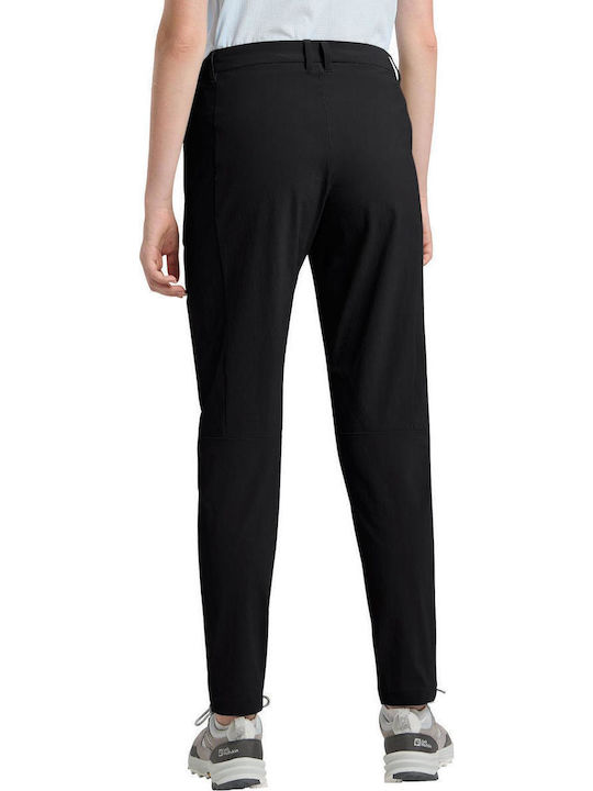 Jack Wolfskin Pantaloni Lungi de Drumeție pentru Femei Negri