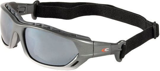 Polarisierende Schutzbrille Cofra Combowall Polar Silver