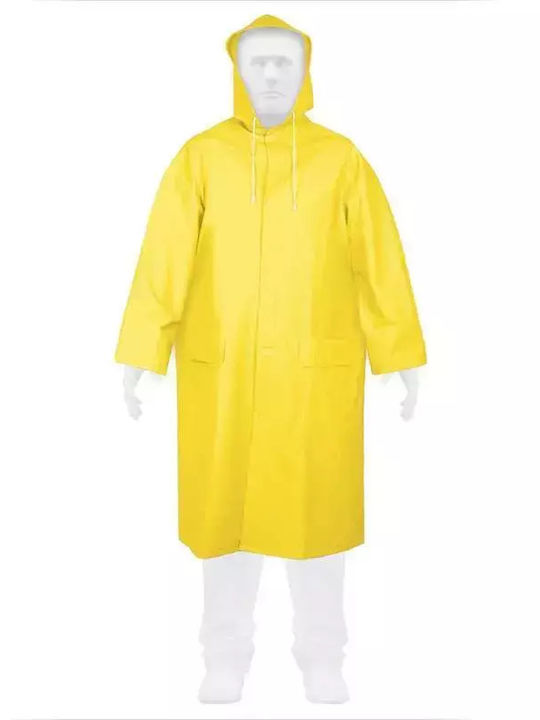 Costum impermeabil din PVC-Poliester, galben fluorescent