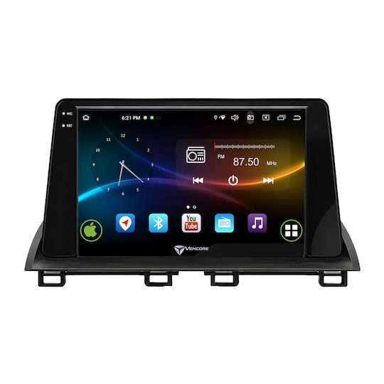 Vencore 3236-10007-0233b Android-Multimedia-Bildschirm 15 9" 9109a Mtk6762 Octa-Core 2 GB/32 GB IPS-Blende CarPlay Android Auto Rückfahrkamera-Unterstützung AHD Mazda 6 2008–2012 – Schwarz 3236-10007-0233b