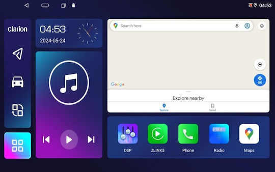 Clarion Gl52363 9-Zoll OEM-Multimedia-Touchscreen für Autos mit CarPlay, Android Auto, Bluetooth, GPS und WLAN