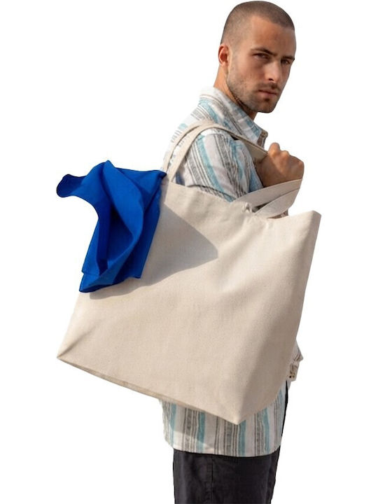 Large Shopping Bag U-bag Zanzibar Recycled Cotton 38l Natural-101