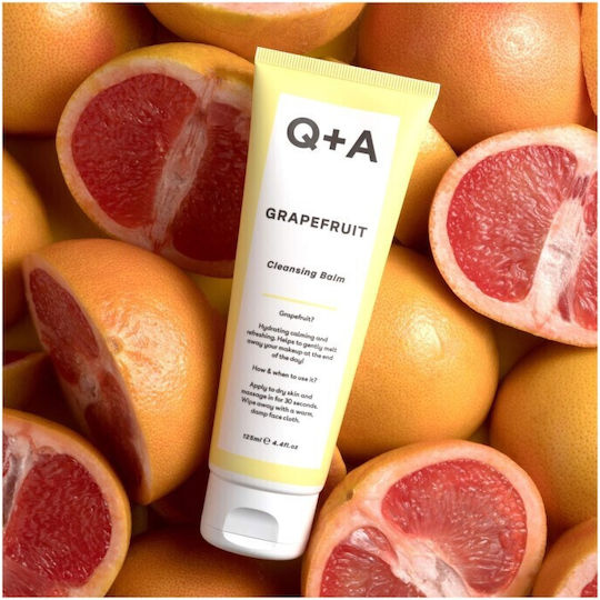 Q+A Natural Skincare Grapefruit Gel Facial Cleanser for Oil Control & Antioxidant Action 125ml