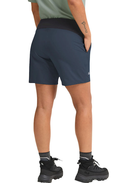 Jack Wolfskin Pantaloni Scurți de Drumeție pentru Femei Albaștri