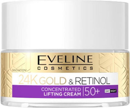 Eveline 24K Gold & Retinol Firming Face Cream with Hyaluronic Acid 50ml