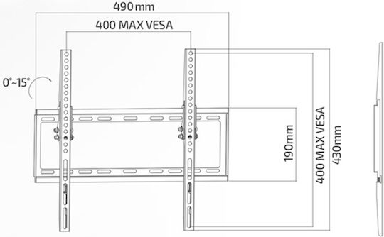 Superior Electronics 32-55 Tilt Extra Slim 188-0043 Стойка за телевизор Стенен до 55" и 35кг