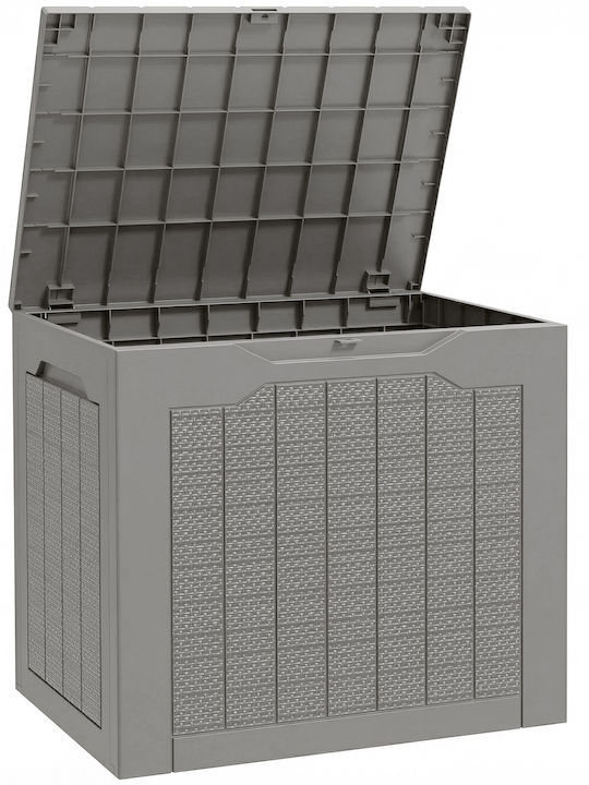 Outsunny Khaki Polypropylene Outdoor Storage Box L56xW41xH50cm