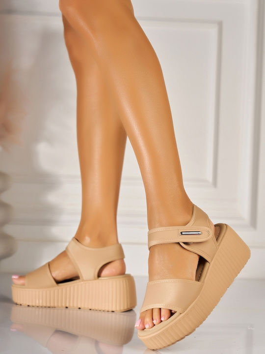 Aseny Women's Summer Platforms Beige