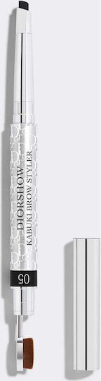 Christian Dior Diorshow Kabuki Creion Cremă pentru Sprâncene cu Dublu Capăt și Perie 2-în-1 05 Negru 0.09 G