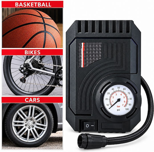 Autoreifenpumpe 90 PSI mit Zigarettenanzünderkabel 12 V